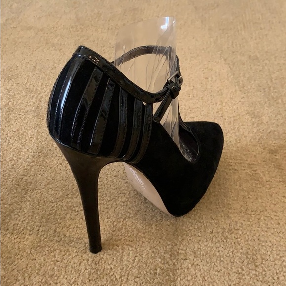 Black Suede Heels. Evening Wear.  5”. - Picture 5 of 7